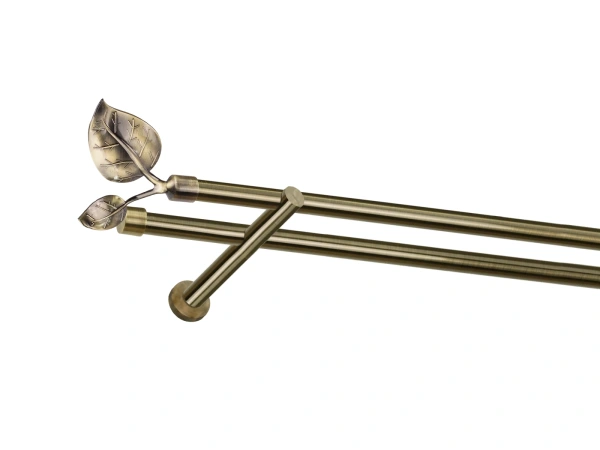 Garniža 19x19mm - 2rady - LIST VEĽKÝ - antik 1