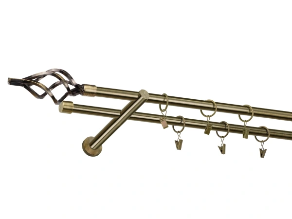 Garniža 16x16mm - 2rady - GUĽA AZUR - antik