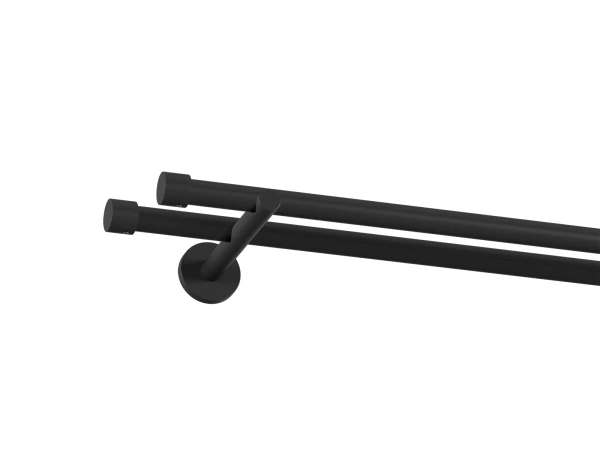 Garniža 19x19mm obyčajná tyč - 2rady - PULLO - čierna 1