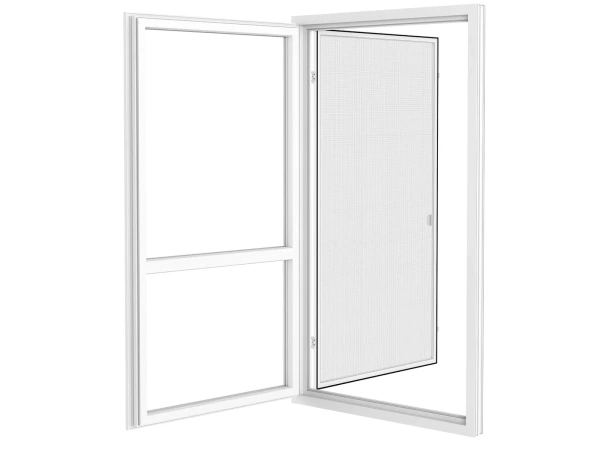 Siete proti hmyzu na DVERE - pántové - BIELA - RAL 9016 - bez priečky 4
