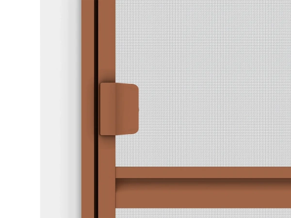 Siete proti hmyzu na DVERE - pántové v ráme SMART - HNEDÁ - RAL 8003 - s priečkou 5