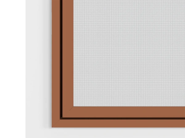 Siete proti hmyzu na DVERE - pántové v ráme SMART - HNEDÁ - RAL 8003 - s priečkou 6