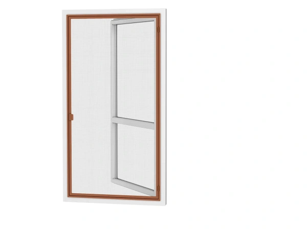 Siete proti hmyzu na DVERE - pántové v ráme SMART - HNEDÁ - RAL 8003 - bez priečky 1