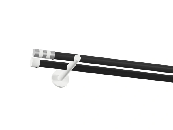 Garniža 19x19mm obyčajná tyč - 2rady - VALEC - čierno biela 1