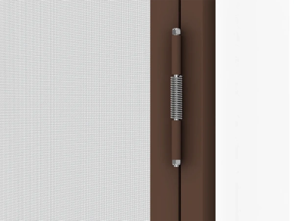 Siete proti hmyzu na DVERE - pántové v ráme SMART - TMAVOHNEDÁ - RAL 8019 - bez priečky 9