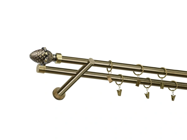 Garniža 19x19mm - 2rady - ŽALUĎ - antik