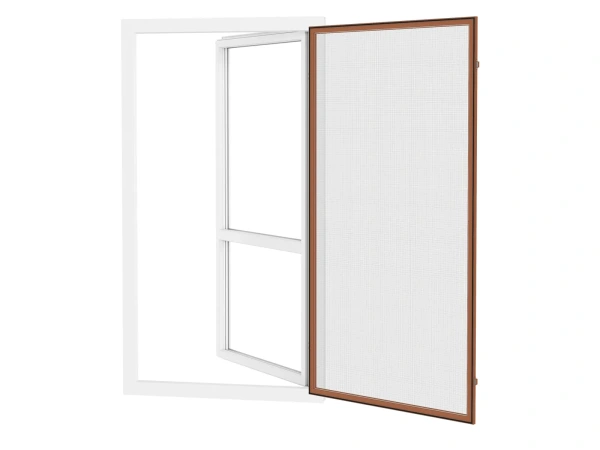 Siete proti hmyzu na DVERE - pántové - HNEDÁ - RAL 8003 - bez priečky 2