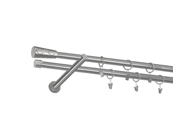 Garniža 19x19mm - 2rady - TRAPEZIUM - satin