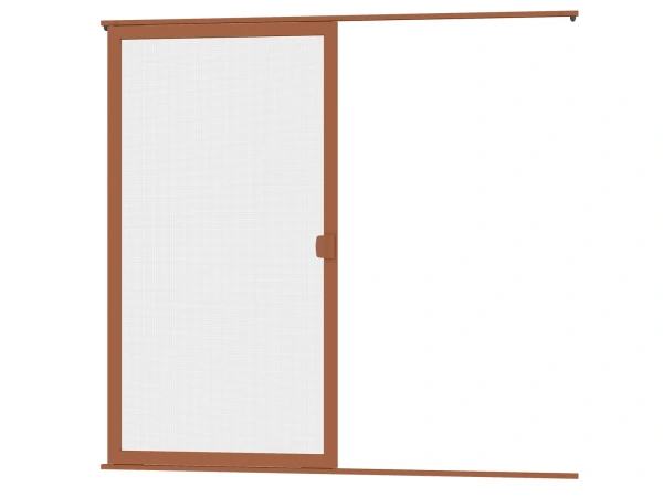 Siete proti hmyzu na DVERE - posuvné - HNEDÁ - RAL 8003 - bez priečky