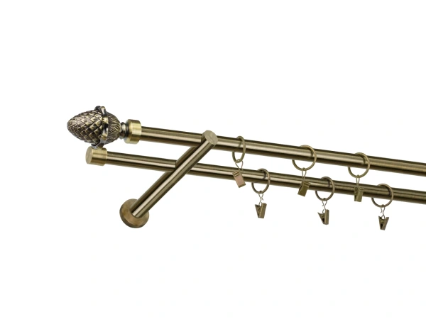 Garniža 16x16mm - 2rady - ŽALUĎ - antik