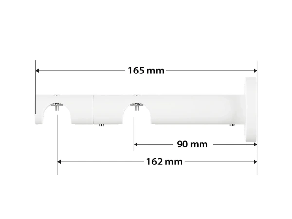 Garniža 19x19mm drážková tyč - 2rady - PARIS - biela 4