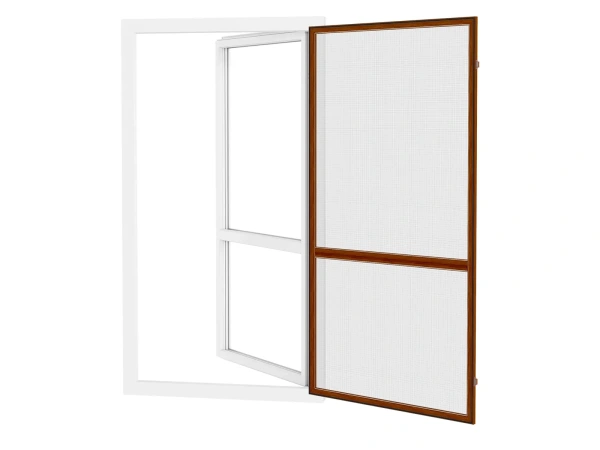 Siete proti hmyzu na DVERE - pántové - ČEREŠŇA - drevoimitácia - s priečkou 2