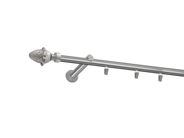 Garniža 19mm - drážková tyč - 1rad - ŽALUĎ - satin