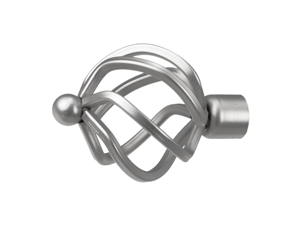 Garniža 19x19mm - drážková tyč - 2rady - SPIRAL - satin 2