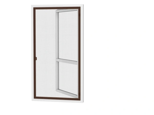 Siete proti hmyzu na DVERE - pántové v ráme SMART - TMAVOHNEDÁ - RAL 8019 - bez priečky 1