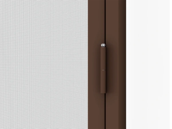 Siete proti hmyzu na DVERE - pántové v ráme SMART - TMAVOHNEDÁ - RAL 8019 - bez priečky 8