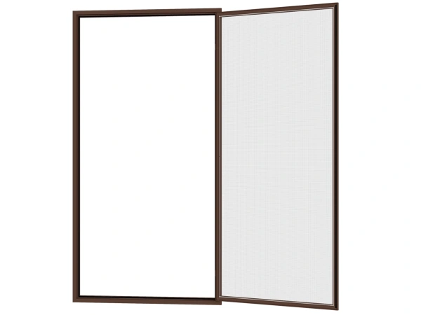 Siete proti hmyzu na DVERE - pántové v ráme SMART - TMAVOHNEDÁ - RAL 8019 - bez priečky