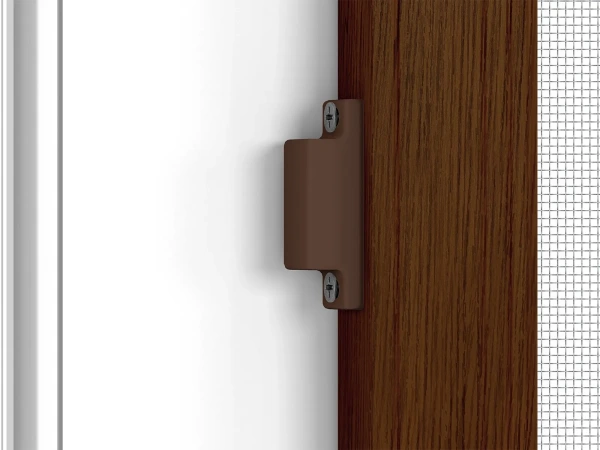 Siete proti hmyzu na DVERE - pántové - ORECH - drevoimitácia - s priečkou 8