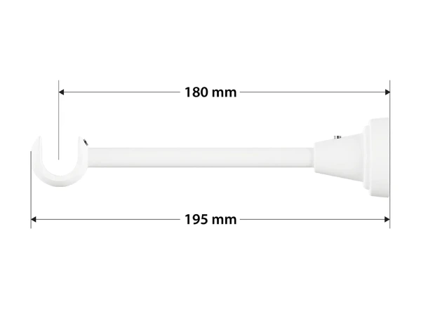 Garniža 19mm obyčajná tyč - 1rad - GABI - biela 4