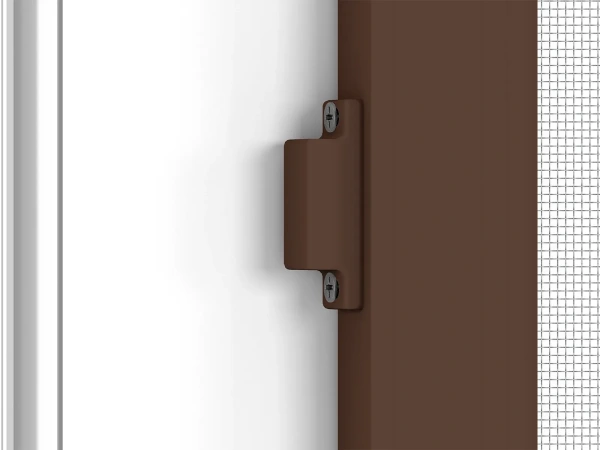 Siete proti hmyzu na DVERE - pántové - TMAVOHNEDÁ - RAL 8019 - bez priečky 8