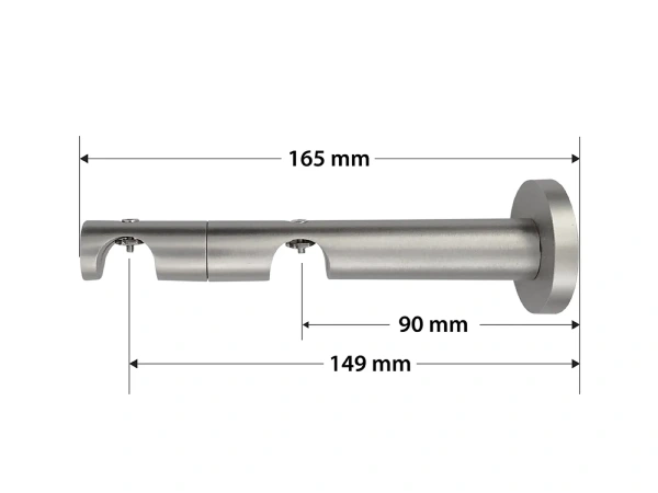 Garniža 19x19mm - drážková tyč - 2rady - TRAPEZIUM - satin 3