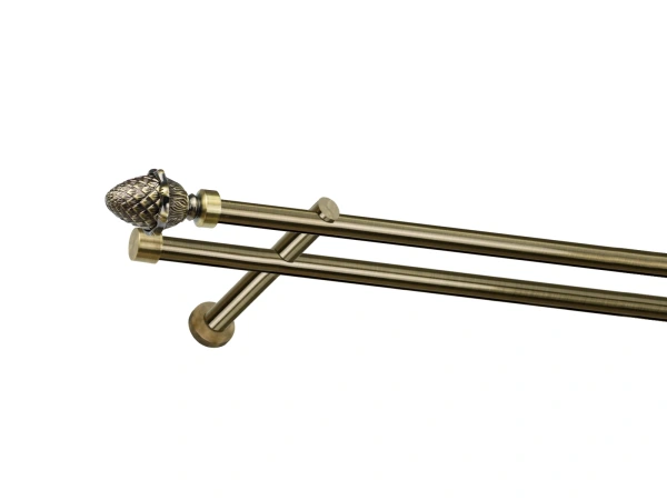 Garniža 19x19mm - drážková tyč - 2rady - ŽALUĎ - antik 1