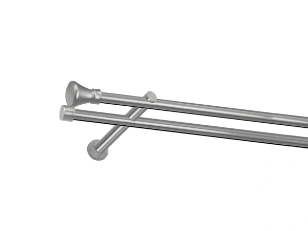 Garniža 19x19mm - drážková tyč - 2rady - KOLOSEO - satin 1