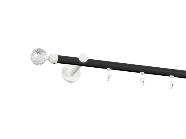 Garniža 19mm drážková tyč - 1rad - GUĽA CRYSTAL - čierno biela 2