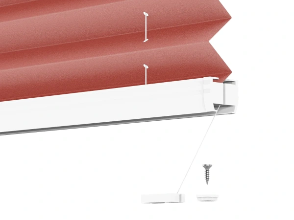 Plisé rolety LUX - látka Ruby red 11076 - PEARL 7