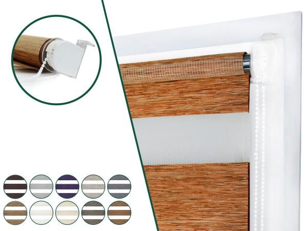 Roleta MINI - deň a noc - látka MAURÍCIUS