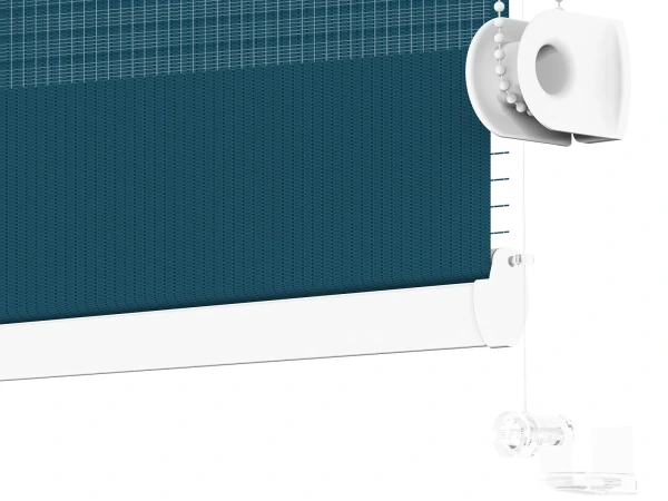 Roleta MINI - deň a noc - látka Zakynthos 21 - nočná modrá 4