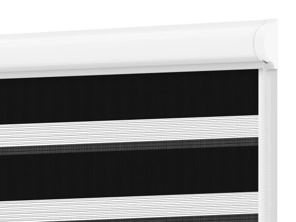 Roleta SWING LITE - deň a noc - látka Zakynthos 10 - čierna