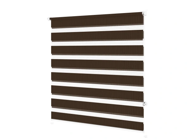 Roleta MINI - deň a noc - látka Miami 1307 - tmavo hnedá 1