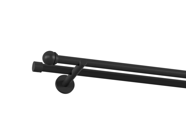 Garniža 19x19mm obyčajná tyč - 2rady - TODI MAX - čierna 1