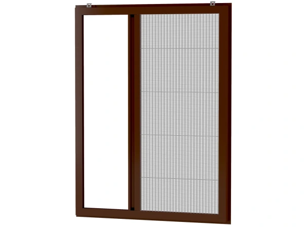 Siete proti hmyzu na OKNO - PLISÉ KLIK - TMAVOHNEDÁ - RAL 8016 1