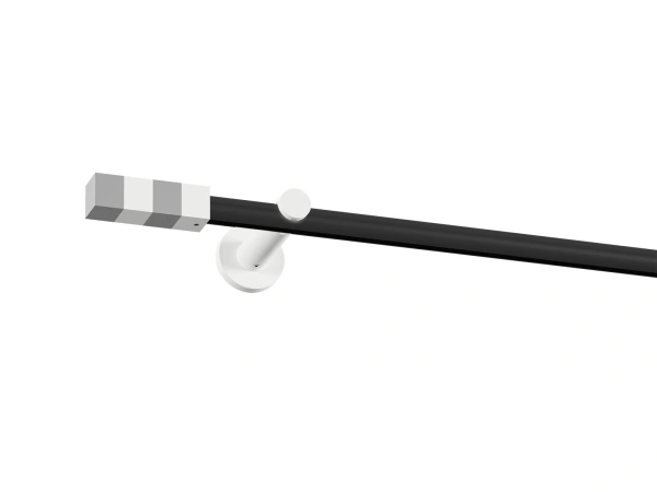 Garniža 19mm drážková tyč - 1rad - KVADRAT - čierno biela 1