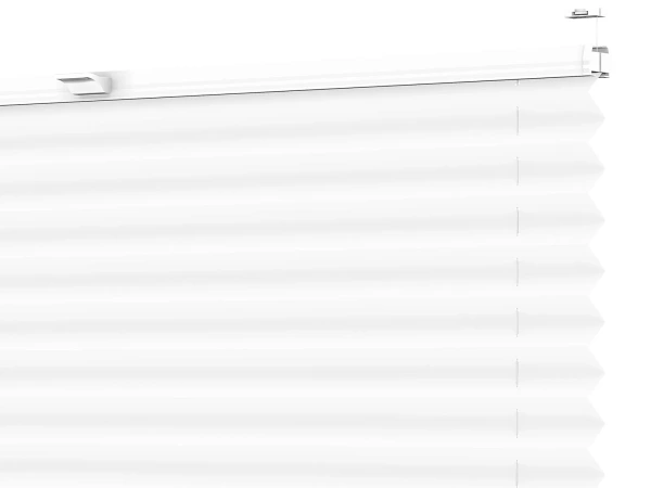 Plisé rolety LUX - látka Blossom White 11191- BLACKOUT (zatemňujúca)