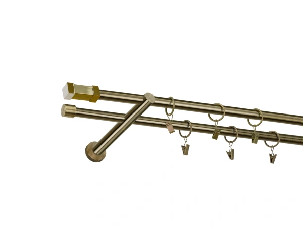 Garniža 16x16mm - 2rady - QUADRO - antik