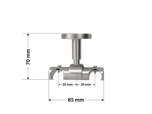 Garniža 19x19mm - drážková tyč - 2rady - ODEON - satin 4