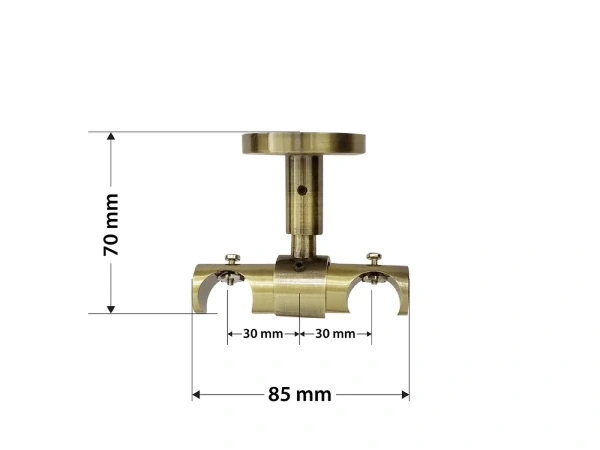 Garniža 19x19mm - drážková tyč - 2rady - RIMINY - antik 4