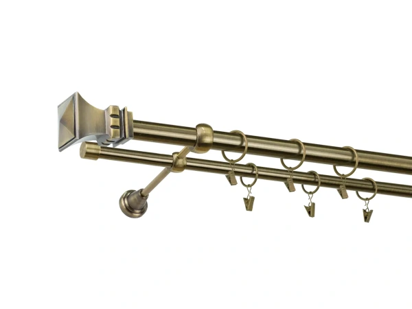 Garniža 25x16mm - 2rady - VEŽA - antik