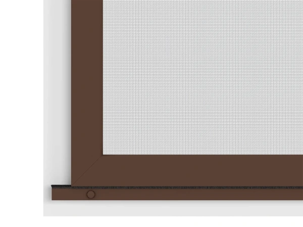 Siete proti hmyzu na DVERE - posuvné - TMAVOHNEDÁ - RAL 8019 - s priečkou 7