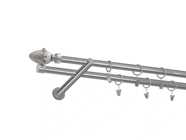 Garniža 19x19mm - 2rady - ŽALUĎ - satin