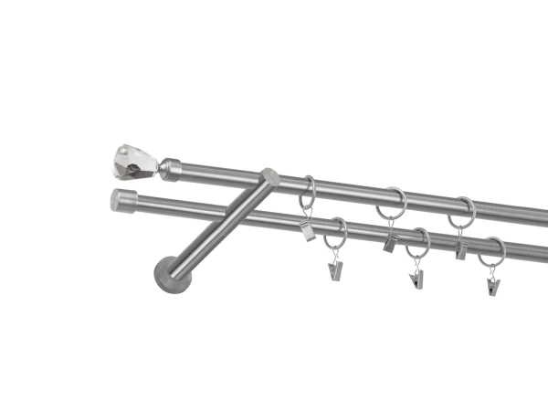 Garniža 16x16mm - 2rady - CRYSTAL CONE - satin