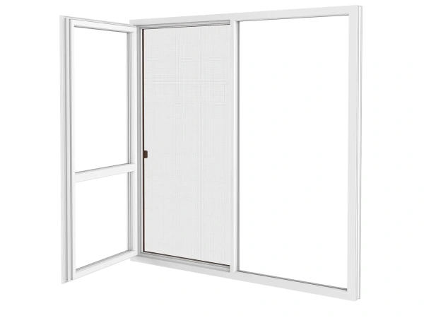 Siete proti hmyzu na DVERE - posuvné - TMAVOHNEDÁ - RAL 8019 - bez priečky 3