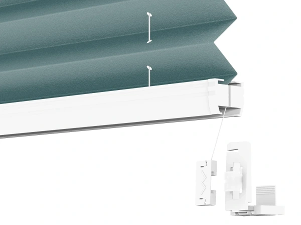 Plisé rolety LUX - látka Vintage teal 11079 - PEARL 5