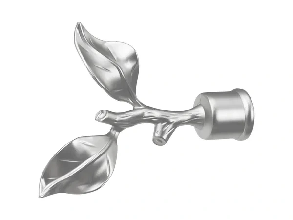 Garniža 25x16mm - 2rady - LIST ROSE - satin