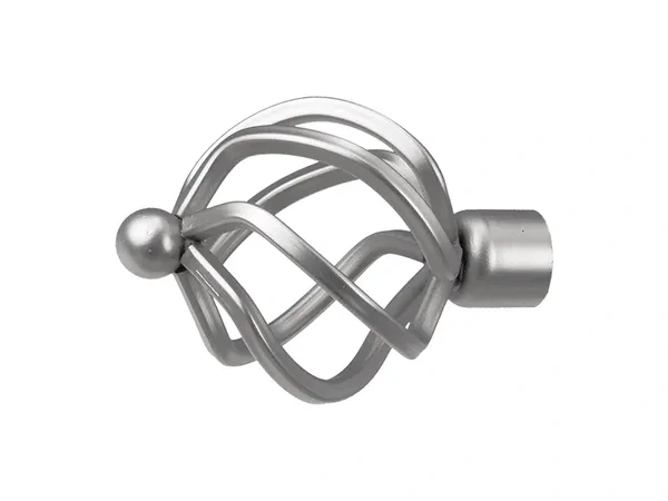 Garniža 19x19mm - drážková tyč - 2rady - SPIRAL - satin