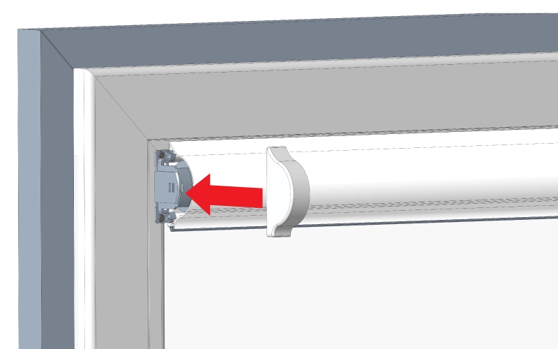 vlozenie krytky naspat na nosnik pri montazi rolety