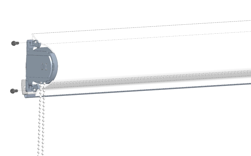 priskrutkovanie plastovych drziakov pri montazi rolety